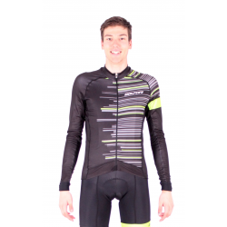 Cycling Jersey Long Sleeves Pro FLUO GREEN - GANNON