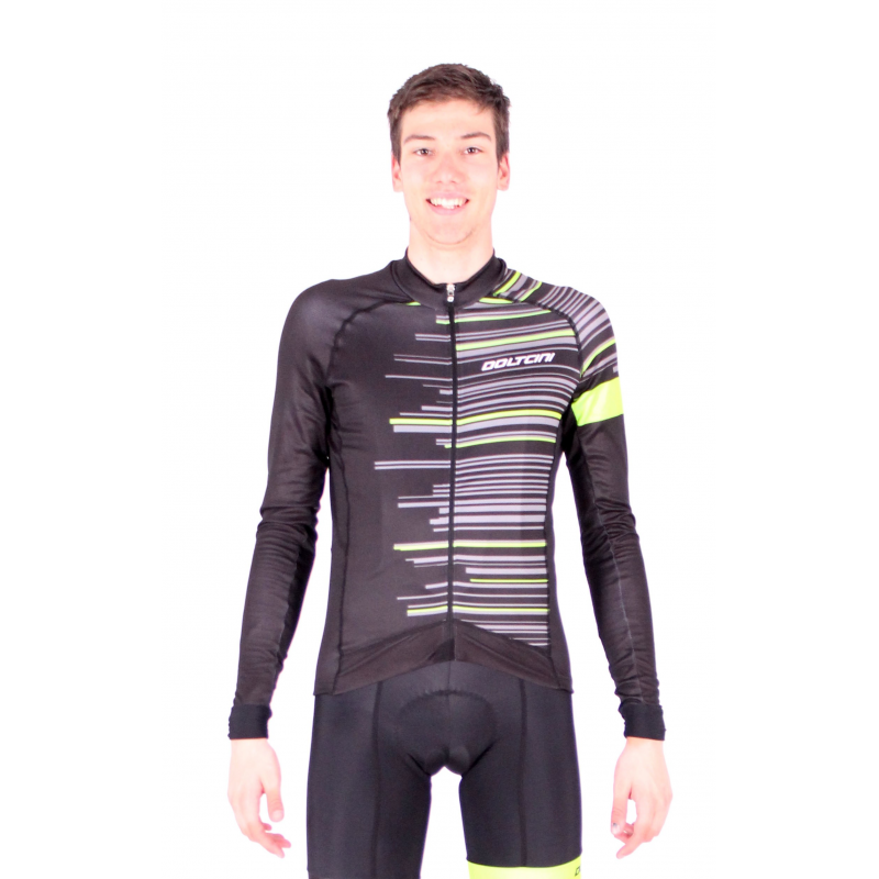 Cycling Jersey Long Sleeves FLUO GREEN - GANNON