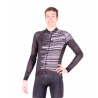 Cycling Jersey Long Sleeves BLACK/WHITE - GANNON