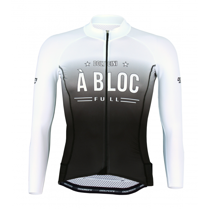 Cycling Jersey Long Sleeves SUMMER PRO A BLOC white