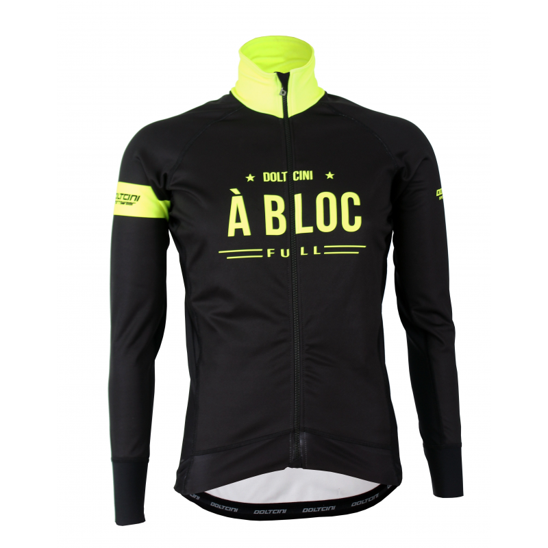 Cycling Jacket Winter PRO BLACK/FLUO YELLOW - A BLOC