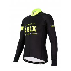 Cycling Jersey Long sleeves PRO fluo yellow - A BLOC