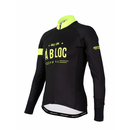 Cycling Jersey Long sleeves PRO fluo yellow - A BLOC