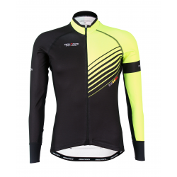 Cycling Jersey Long sleeves PRO Fluo yellow - FORZA KIDS