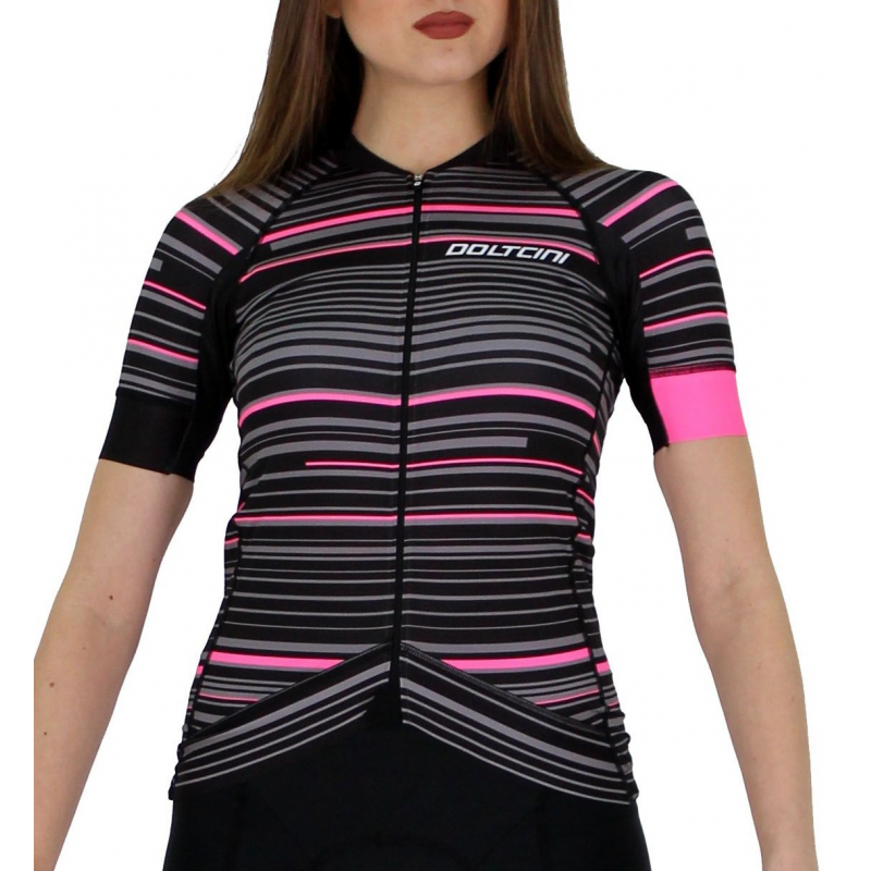 Cycling Jersey Short sleeves pro Fluo/Pink - GANNON