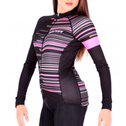 Cycling Jersey Long Sleeves FLUO PINK - GANNON