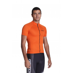 Cyclisme à manches courtes jersey Uni Orange